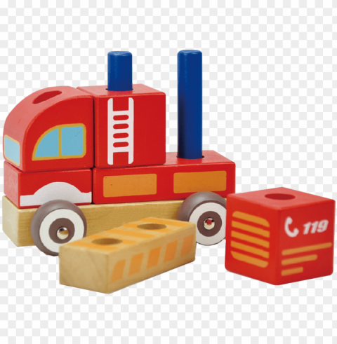 fire truck - push & pull toy Isolated PNG Image with Transparent Background