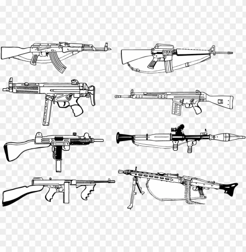firearm weapon ak 47 machine gun - machine gun vector PNG high quality
