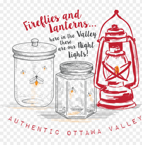 fireflies & lanterns hoody - illustratio Transparent PNG Image Isolation