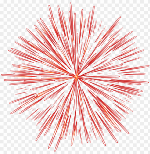firework red image - art Isolated Character in Transparent PNG Format