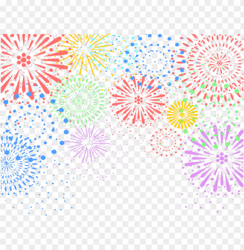 Fireworks Background White PNG Image With Clear Isolation