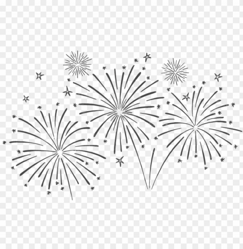 fireworks celebration pic - sketch Isolated Element with Clear PNG Background