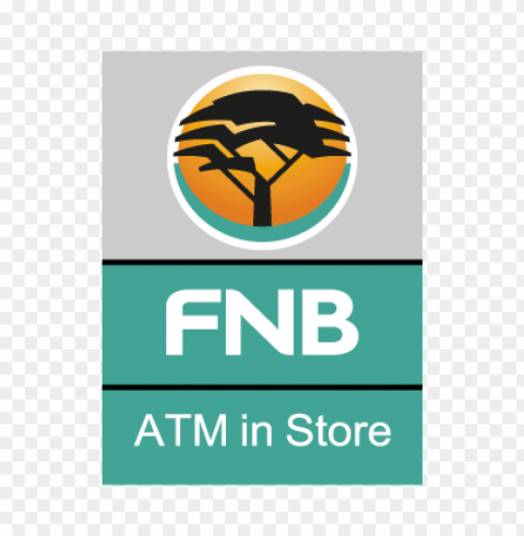 first national bank atm vector logo Transparent PNG Isolated Object Design