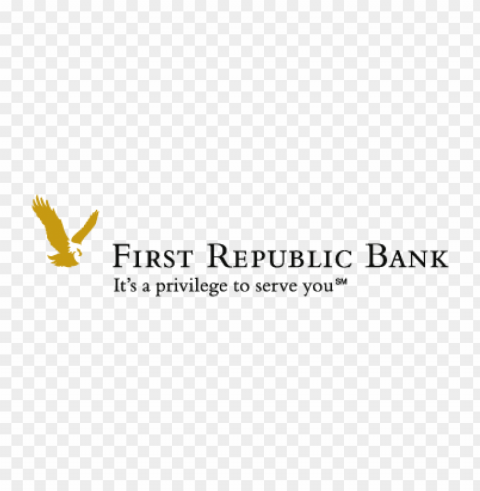 first republic bank vector logo Isolated Object with Transparent Background PNG