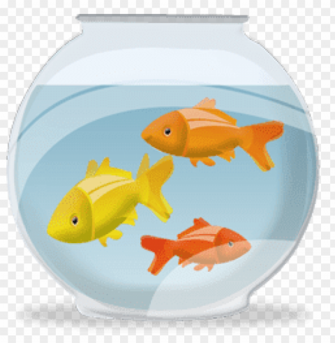 fish bowl with fish Transparent Background Isolated PNG Art