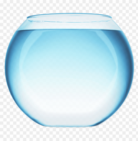 fish bowl with water Transparent Background Isolated PNG Character