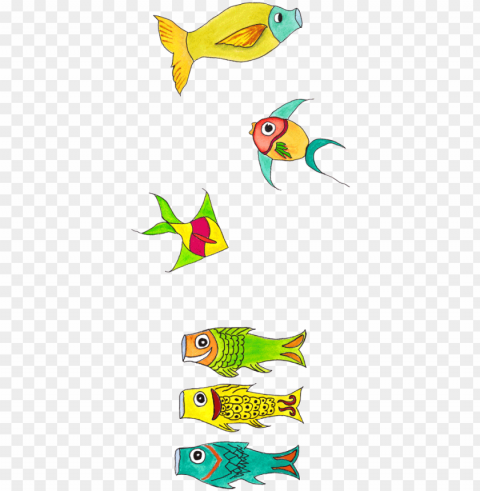 fish kites - watercolor painting Isolated Item on HighQuality PNG