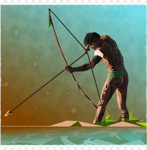 fisherman native bow and arrow - arrow PNG graphics with clear alpha channel selection