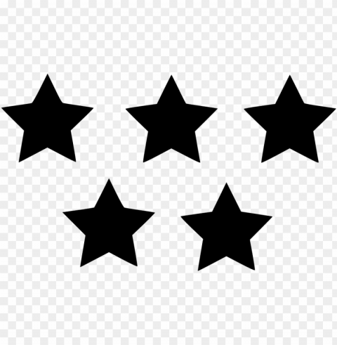 five star rating - 5 star icon Clear image PNG