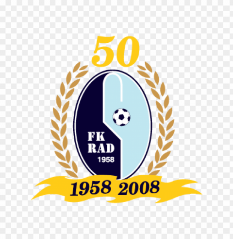 fk rad 1958-2008 vector logo PNG clipart with transparent background