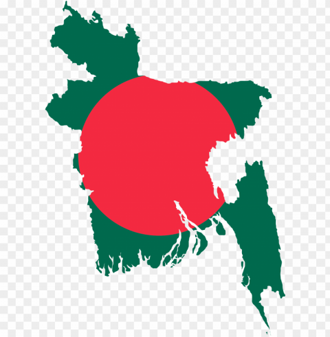 flag-map of bangladesh - bangladesh flag ma Transparent PNG art