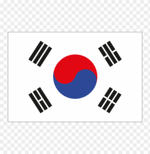 flag of south korea vector logo PNG photo without watermark