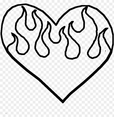 flame heart - draw a heart with flames PNG for personal use