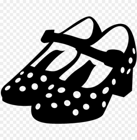 flamenco female shoes vector - zapatos de flamenco dibujo Transparent PNG Object with Isolation