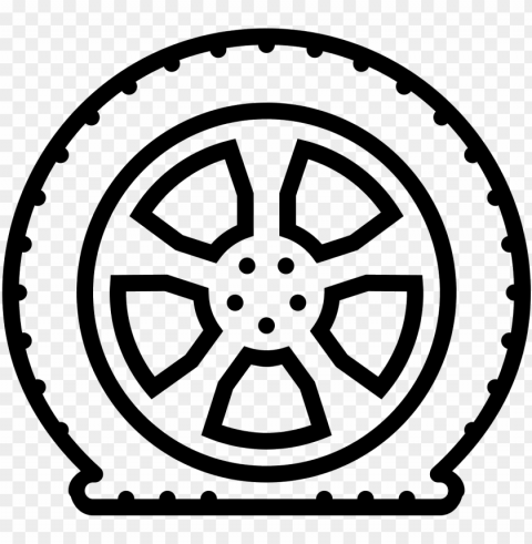 flat tire drawing at getdrawings - flat tire drawi Isolated Object with Transparent Background PNG