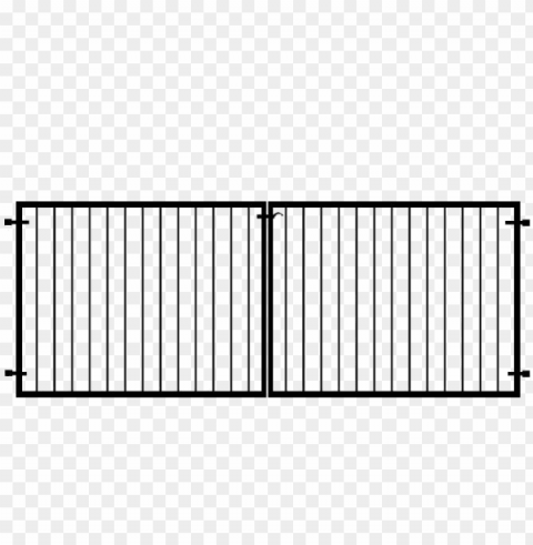 Flat Top Driveway Gates Transparent PNG Isolated Object