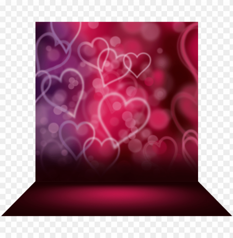 floating hearts - four-dimensional space Isolated Artwork in HighResolution PNG