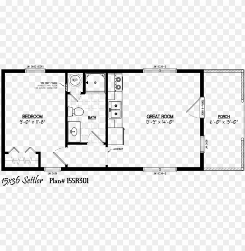 floor plans for - 15 x 36 house pla Images in PNG format with transparency