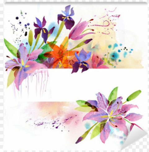 floral background with watercolor flowers wall mural - flowers forever edp 27 fl oz80 ml by preferred fragrance Transparent picture PNG