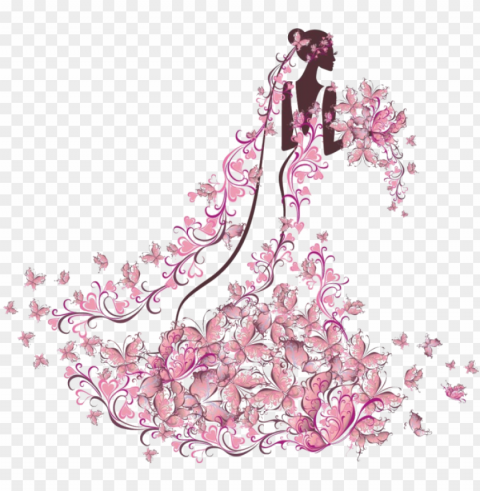 Floral Bride Vector Download - Bouquet Of Love Book PNG Free Transparent