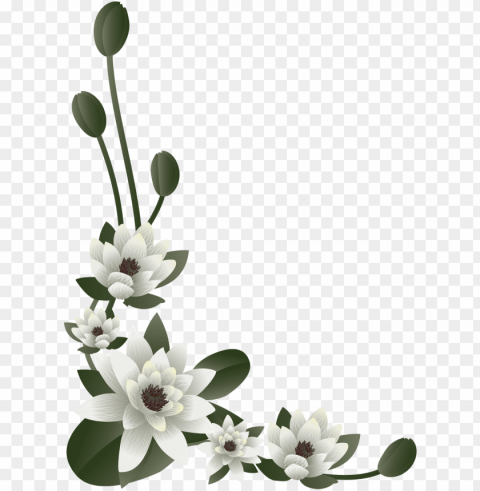 floral cantos clipart desenho transparente - flores para boda Clear Background PNG Isolated Graphic Design