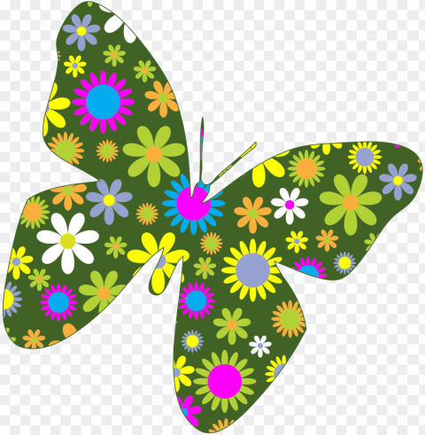 floral clipart butterfly - clipart flowers and butterflies PNG with no registration needed