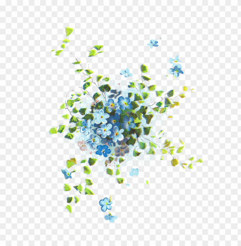 floral clipart small flower - blue flower clip art free Transparent PNG pictures complete compilation