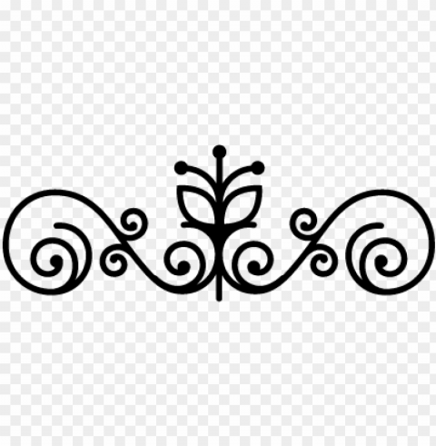 floral curves and swirls design vector - curve black and white desi Clean Background Isolated PNG Graphic Detail