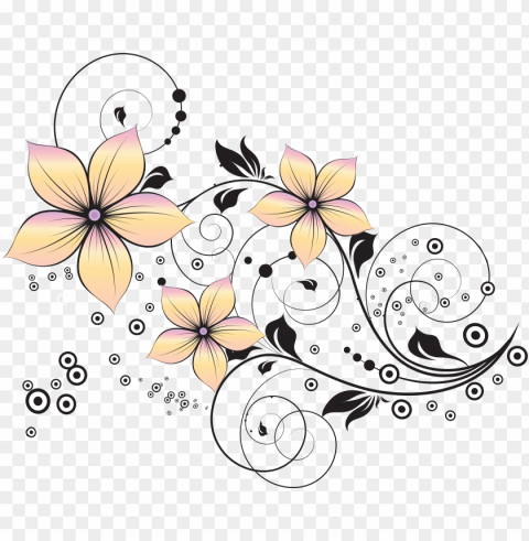 floral decoration clip art image Clear Background Isolated PNG Icon
