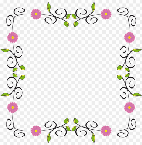 floral flower flourish border frame abstract - flower design for border Isolated Icon in Transparent PNG Format PNG transparent with Clear Background ID ba589ef8