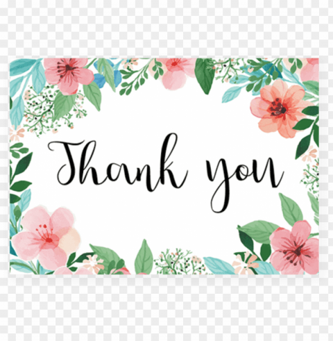floral thank you cards printable by littlesizzle - printable floral thank you cards Transparent PNG Isolated Illustrative Element