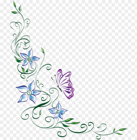 floral vector - ornamen bunga PNG graphics with alpha transparency broad collection