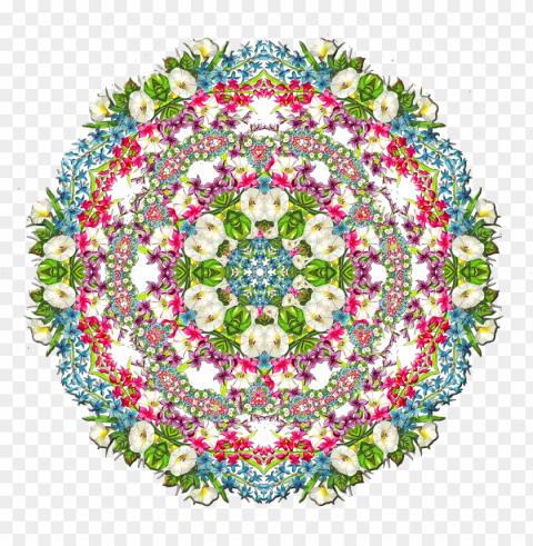 floral wreath tile image 1319194 - insect mandala Isolated Illustration with Clear Background PNG