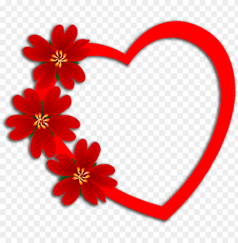 flores con corazón frame download love frames love - love photo frames desi PNG high quality