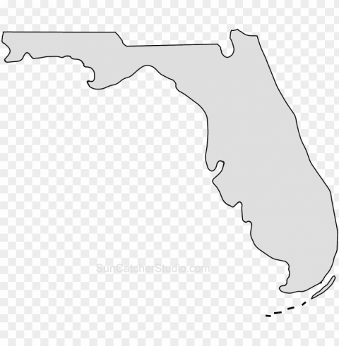 florida map outline shape state stencil clip art - southwest florida map black and white HighQuality Transparent PNG Isolated Object