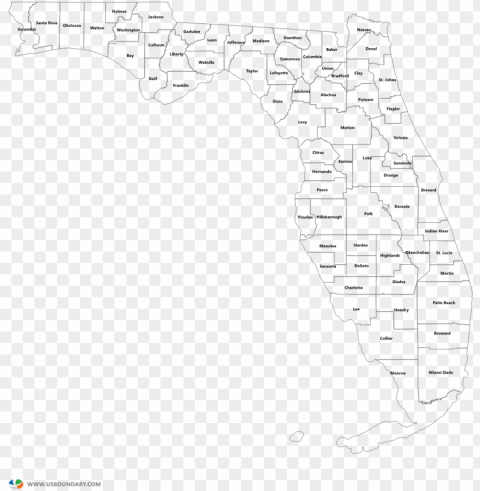 florida map outline - sketch Transparent PNG Isolated Graphic Design
