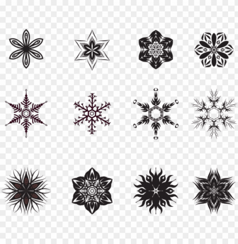 flower and snowflake pattern wedding pattern border - snowflake PNG images for merchandise