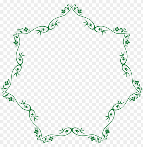 flower border image - transparent swirl flower border Isolated Character with Clear Background PNG