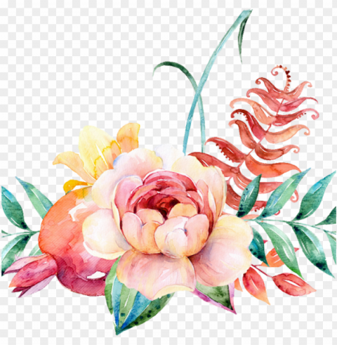 flower border watercolour flower border peoplepng - watercolor floral background Free PNG file