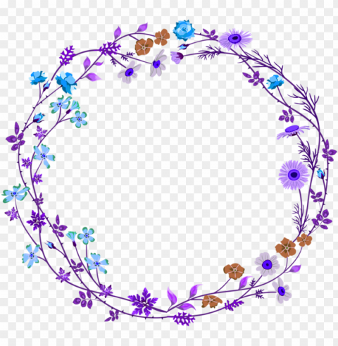 flower circle flowercircle freetoedit - design border flowers Transparent PNG picture
