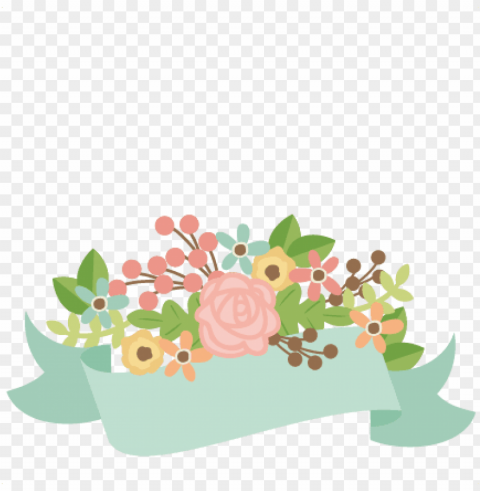 flower clipart banner - free flower banner Transparent PNG Isolated Object Design