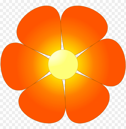 flower clipart clipart - orange flowers clipart Transparent Background PNG Isolated Art