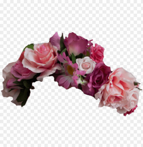 flower crown transparent overlay PNG image with no background