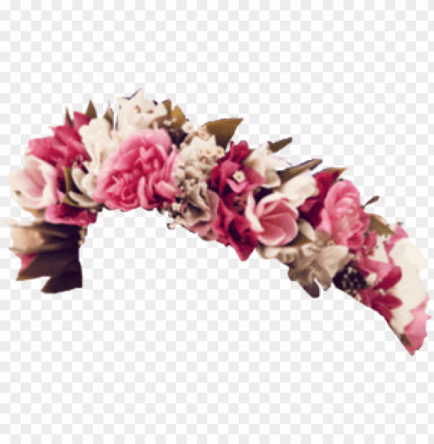 Flower Crown Overlay PNG Image With Transparent Cutout