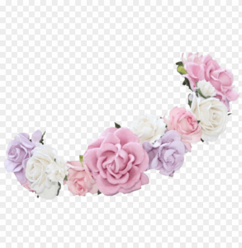 flower crown overlay PNG Image with Transparent Isolated Design