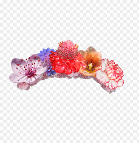 flower crown transparent overlay PNG images for graphic design