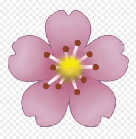 Flower Emoji Transparent Isolated Graphic On Clear Background PNG