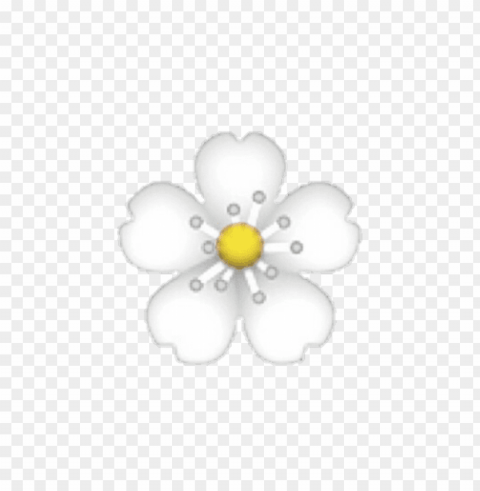 Flower Emoji Isolated Graphic On Transparent PNG