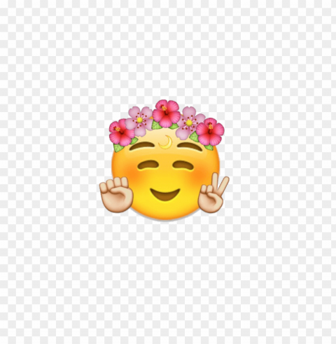 Flower Emoji Isolated Icon In Transparent PNG Format