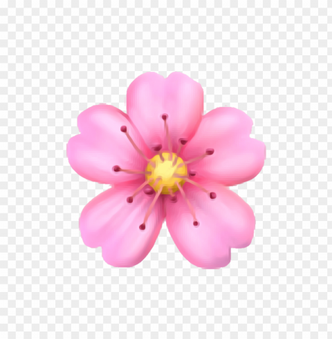 Flower Emoji Isolated Icon On Transparent PNG